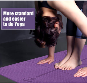 Non Slip Yoga Mat Position Line Beginner